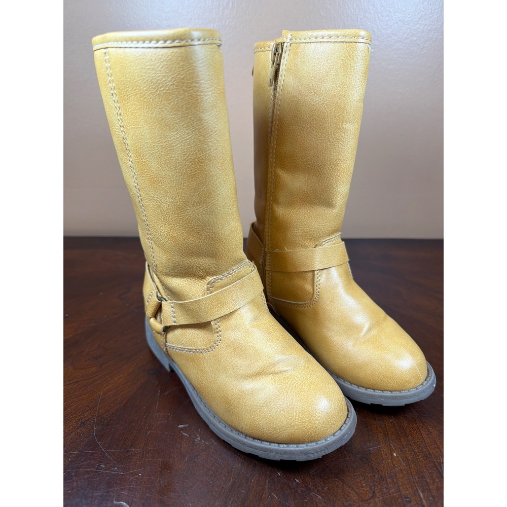 Carters Liat Tan Faux Leather Tall Harness Fashion Boots Kids Size 11M CF24S11H